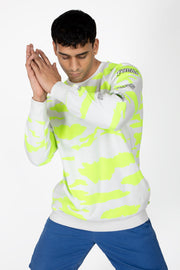 Neon Green camo sweatshirt BMS