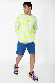 Neon Green camo sweatshirt BMS