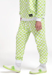 Green Checkerboard sweat pant LOST LOCALITY