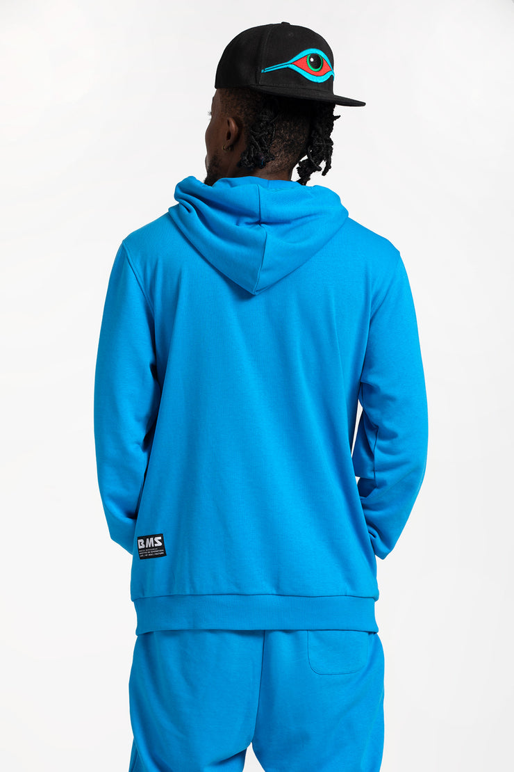 Classic Electric Blue color oversized unisex hoodie