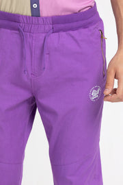 Dewberry purple twill joggers pants