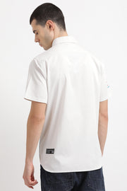 cartoon print unisex shirt in white color