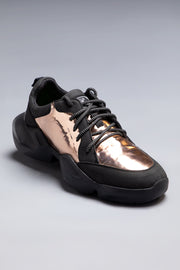 Golden-black Edgy casual shoes